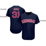 Maillot de baseball personnalisé bleu marine rouge et blanc Maillot de baseball personnalisé bleu marine rouge et blanc