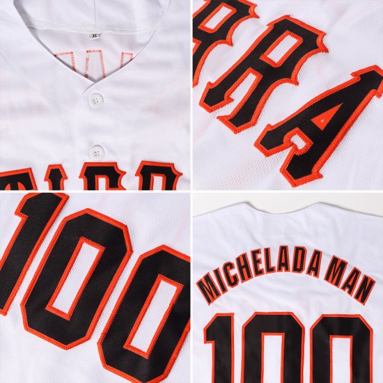 Maillot de baseball personnalisé authentique en tricot côtelé blanc, rouge et or Maillot de baseball personnalisé authentique en tricot côtelé blanc, rouge et or