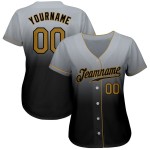 Maillot de baseball gris doré et noir, style ancien, délavé, personnalisé, authentique et tendance Maillot de baseball gris doré et noir, style ancien, délavé, personnalisé, authentique et tendance