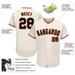 Maillot de baseball personnalisé en or, crème, noir, orange et ancien Maillot de baseball personnalisé en or, crème, noir, orange et ancien