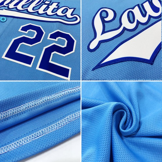 Maillot de baseball bleu marine Powder Custom Authentic Blue Powder Maillot de baseball bleu marine Powder Custom Authentic Blue Powder