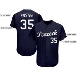 Maillot de baseball personnalisé blanc bleu marine Maillot de baseball personnalisé blanc bleu marine