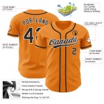 Maillot de baseball Orange Bay noir et blanc authentique et personnalisé Maillot de baseball Orange Bay noir et blanc authentique et personnalisé