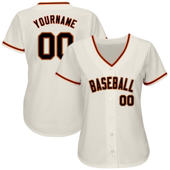 Maillot de baseball personnalisé en or, crème, noir, orange et ancien Maillot de baseball personnalisé en or, crème, noir, orange et ancien