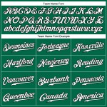Maillot de baseball sans manches Kelly Authentic blanc-noir personnalisé vert Maillot de baseball sans manches Kelly Authentic blanc-noir personnalisé vert