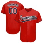Maillot de baseball personnalisé rouge, bleu marine et blanc Maillot de baseball personnalisé rouge, bleu marine et blanc