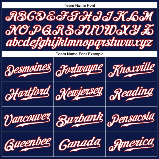 Maillot de baseball à rayures rouges et blanches, bleu marine, authentique et personnalisé Maillot de baseball à rayures rouges et blanches, bleu marine, authentique et personnalisé