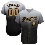 Maillot de baseball gris doré et noir, style ancien, délavé, personnalisé, authentique et tendance Maillot de baseball gris doré et noir, style ancien, délavé, personnalisé, authentique et tendance