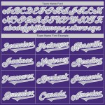 Maillot de baseball gris-blanc violet authentique personnalisé deux Maillot de baseball gris-blanc violet authentique personnalisé deux