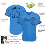Maillot de baseball bleu marine Powder Custom Authentic Blue Powder Maillot de baseball bleu marine Powder Custom Authentic Blue Powder