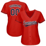 Maillot de baseball personnalisé rouge, bleu marine et blanc Maillot de baseball personnalisé rouge, bleu marine et blanc