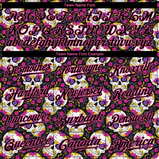 Maillot de baseball à motif floral 3D d'Halloween authentique avec têtes de mort personnalisées Maillot de baseball à motif floral 3D d'Halloween authentique avec têtes de mort personnalisées