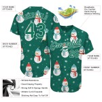 Maillot de baseball 3D vert-blanc personnalisé Kelly Green Authentic Christmas Kelly Maillot de baseball 3D vert-blanc personnalisé Kelly Green Authentic Christmas Kelly