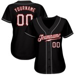 Maillot de baseball personnalisé authentique noir, blanc et rouge Maillot de baseball personnalisé authentique noir, blanc et rouge