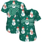 Maillot de baseball 3D vert-blanc personnalisé Kelly Green Authentic Christmas Kelly Maillot de baseball 3D vert-blanc personnalisé Kelly Green Authentic Christmas Kelly